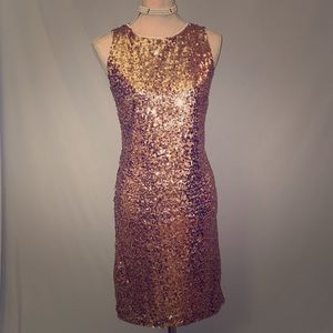 Rose 🌹 Gold Sequin Dress NWT